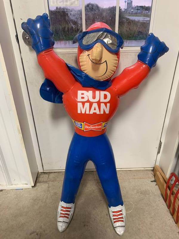 lot 64 image: Vintage Inflatable Bud Man