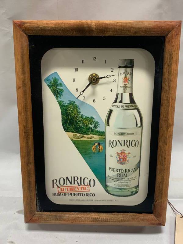 lot 67 image: Ron Rico Rum Framed Clock