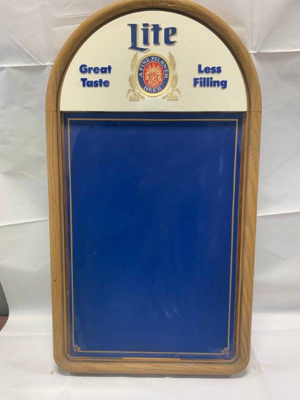 lot 69 image: Miller Lite Chalk Board