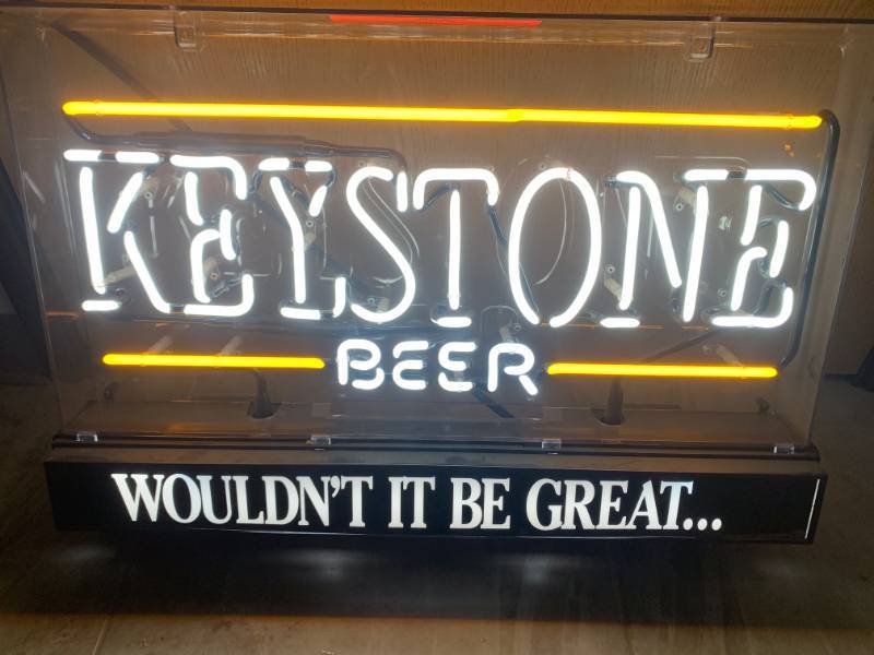 lot 77 image: Super Rare Keystone Beer Neon Sign