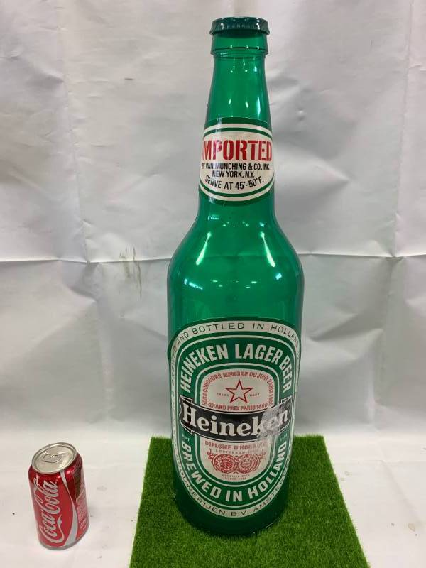 lot 89 image: Heineken Lager 2 Foot Tall Bottle