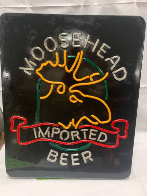 moosehead beer neon sign