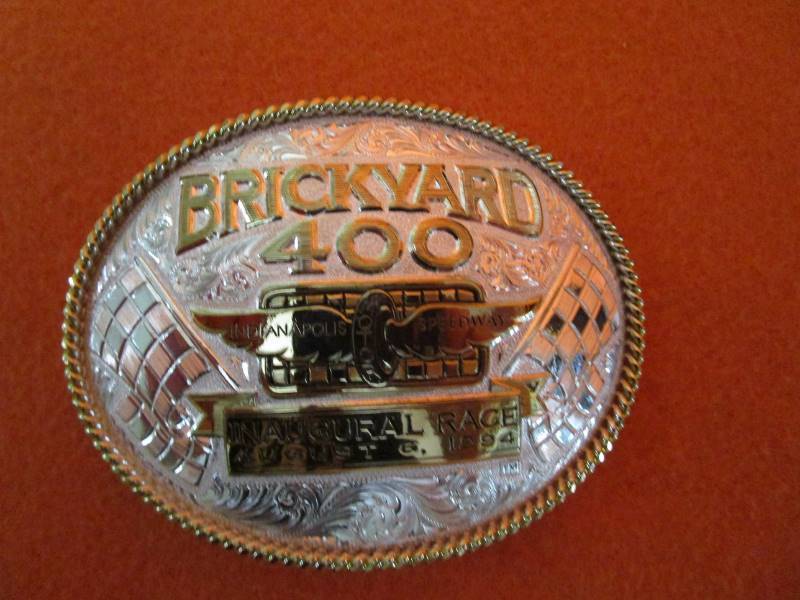 lot 54 image: Balfour Inaugural Brickyard 400 Belt Buckle