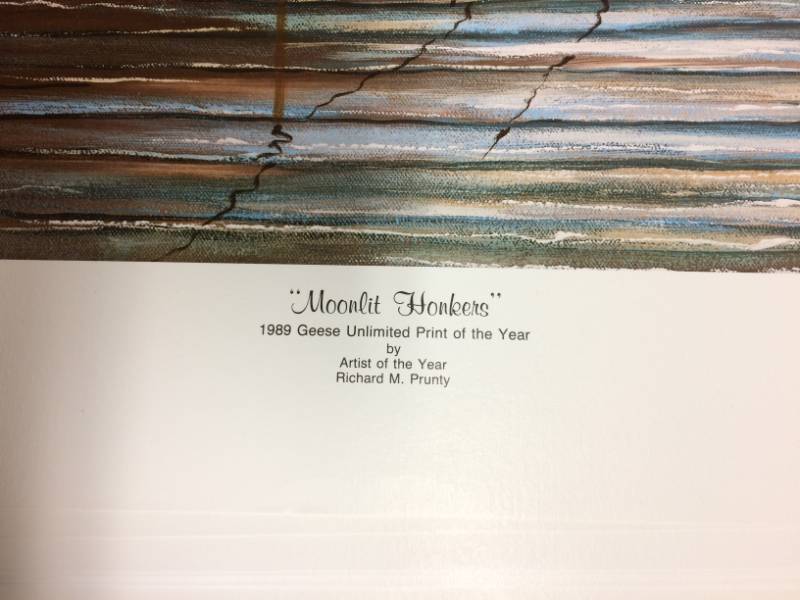 lot 8 image: Moonlight Honkers by Richard M Prunty Signed & Numbered Limited Edition Print Size With Border Approx 22x27