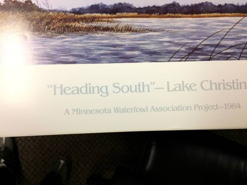 lot 32 image: Heading South - Lake Christina by K. J. Nelson Unsigned Print Size With Border Approx 24x20