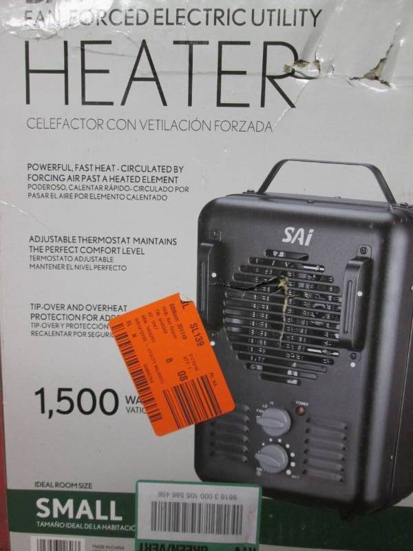 lot 130 image: SAI Fan Forced Electic Heater (Smal...