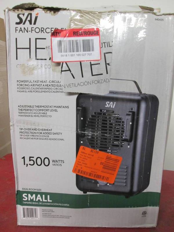 lot 136 image: SAI Fan Forced Electic Heater (Smal...