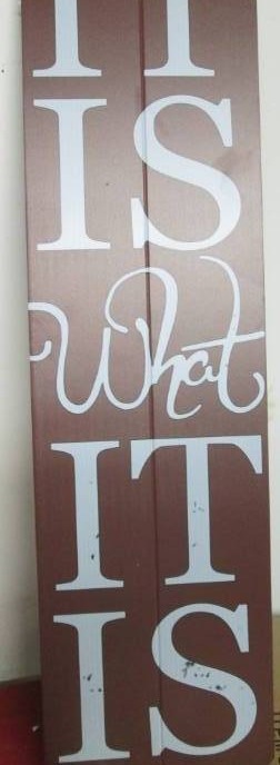 lot 184 image: It Is What It Is Wall Hanging 3A...