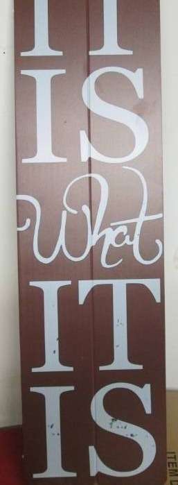 lot 185 image: It Is What It Is Wall Hanging 3A...