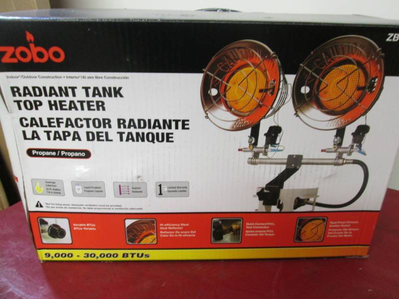 lot 212 image: ZOBO Radiant Tank Top Heater (9,000...