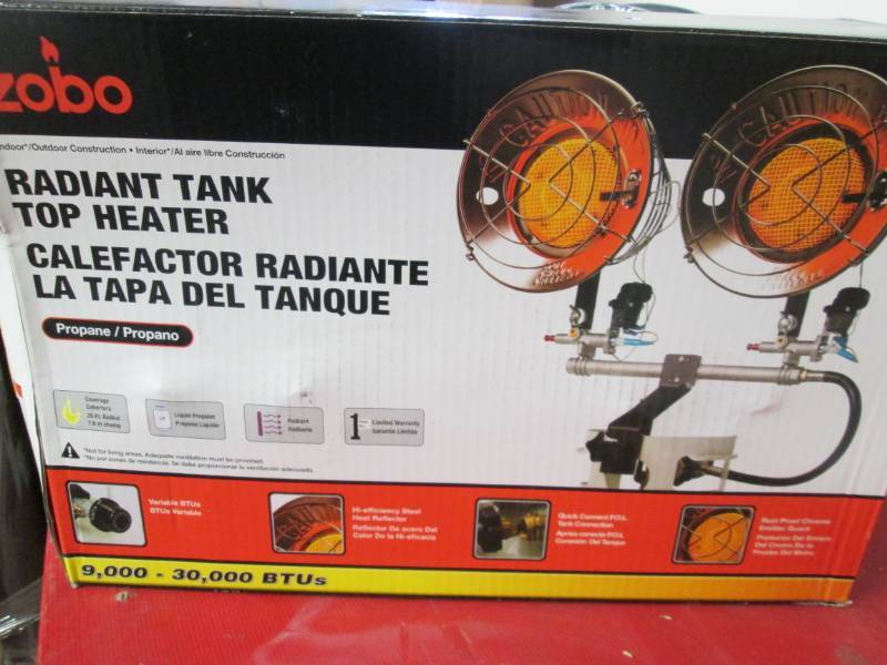 lot 213 image: ZOBO Radiant Tank Top Heater (9,000...