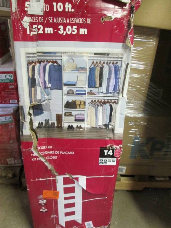 lot 216 image: ClosetMaid Closet Kit (Fits 5-10)...
