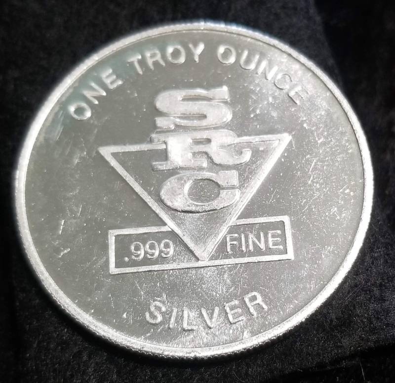 1 TROY OZ. .999 FINE SILVER ROUND SILVER REFINING CORP