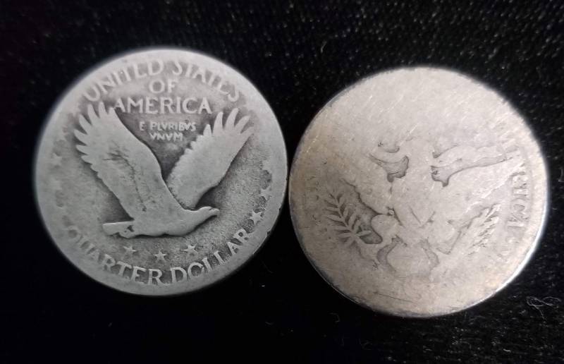 2 SILVER QUARTERS 1899 BARBER 1926-S STANDING LIBERTY