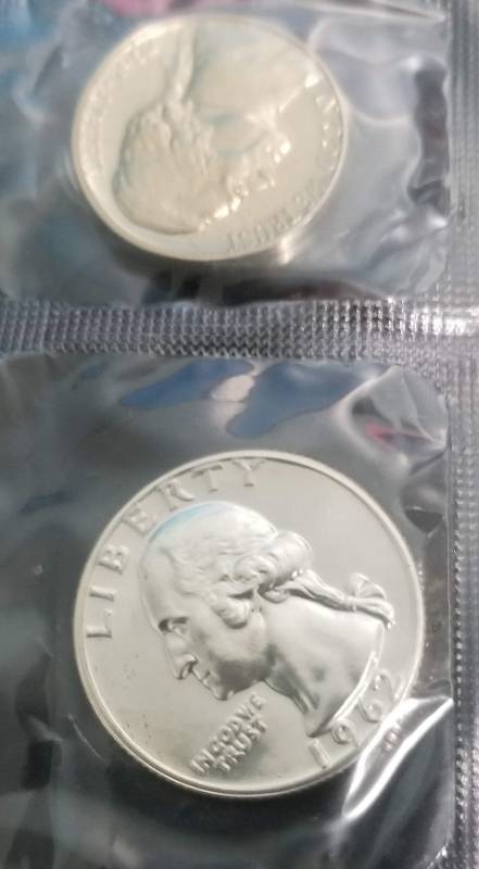 1962 US PROOF SET SILVER FRANKLIN HALF QUARTER DIME