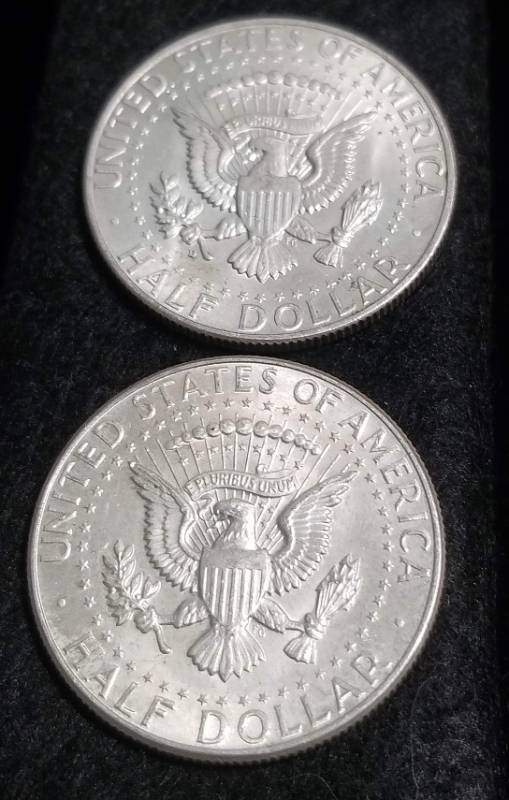 2 SILVER KENNEDY HALF DOLLARS 1964 X2
