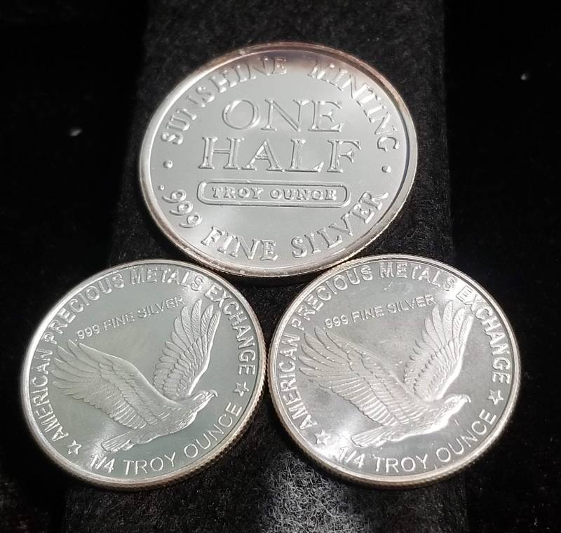 1 TROY OZ. .999 FINE SILVER (1 X 12 OZ & 2 X 14 OZ)