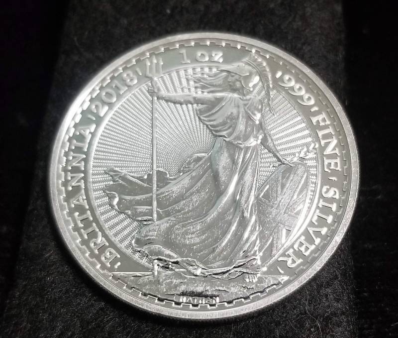 2018 SILVER BRITANNIA 1 TROY OZ. .999 FINE SILVER