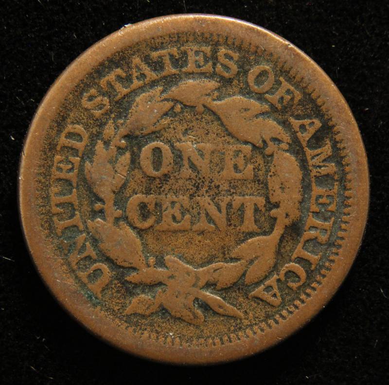 1850 US BRAIDED HAIR LARGE CENT