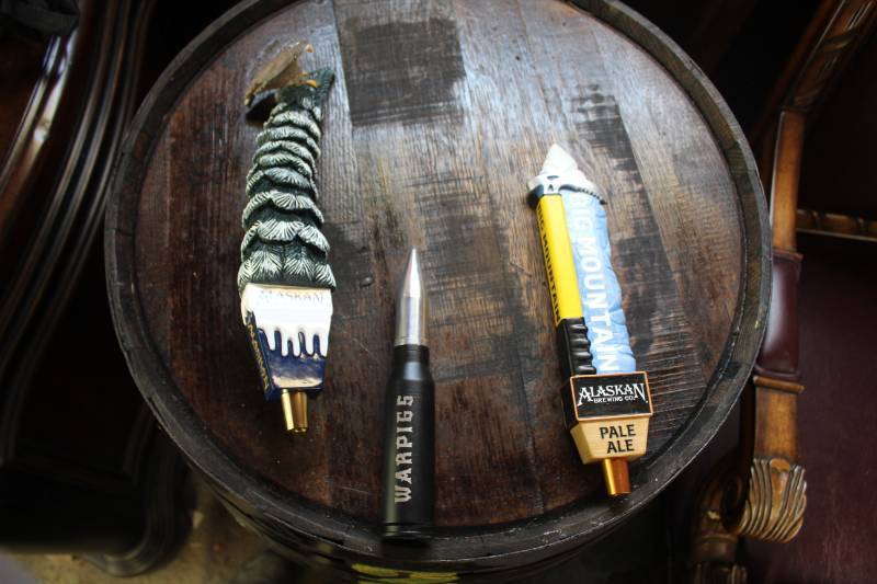 lot 230 image: Lot of (3) Alaskan Big Mountain Pale Ale, Warpigs, Alaskan Winter Ale Beer Taps