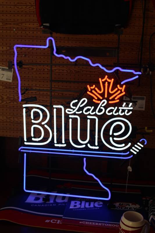 lot 221 image: Labatt Blue Beer Minnesota Neon Light