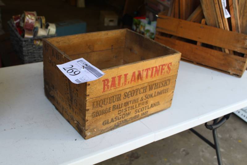 lot 269 image: Rallantines Liquor Scotch Whisky Wood Crate