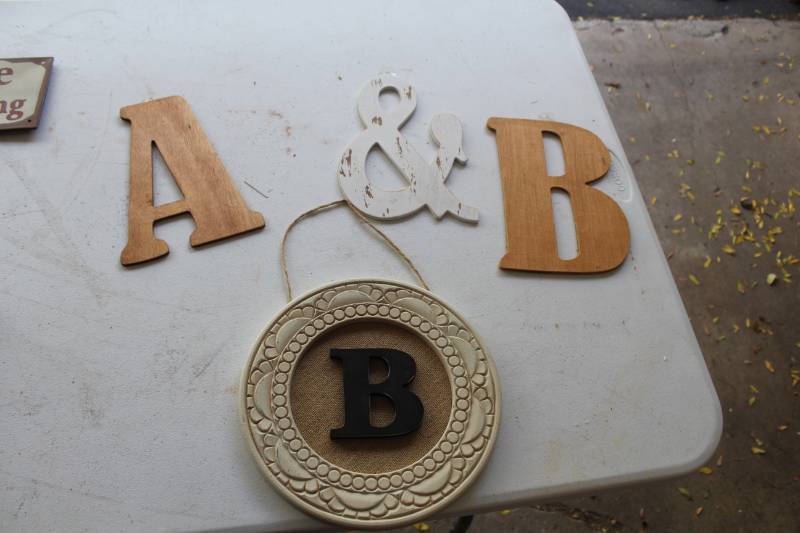 lot 290 image: Lot of (4) A, &, B, Framed B Wall Dcor