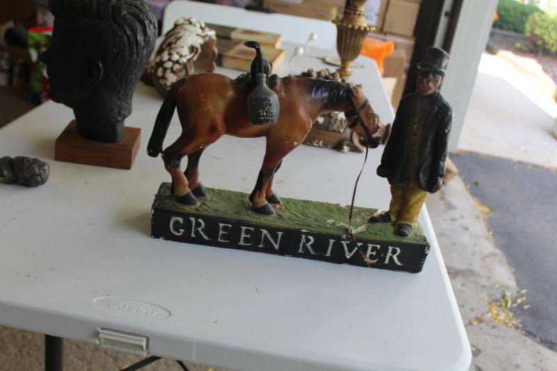 lot 303 image: Green River Horse and Rider Table Dcor