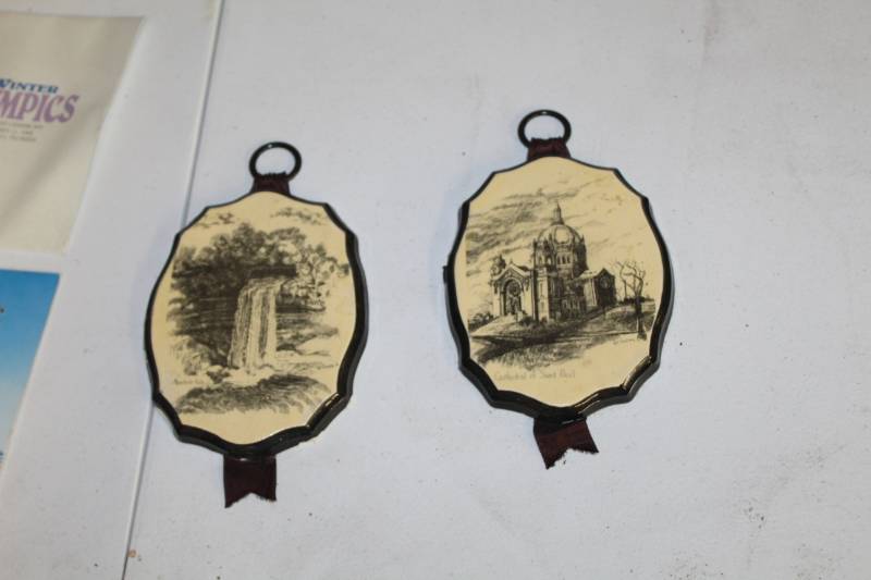 lot 309 image: Lot of (2) Minnehaha Falls, Cathedral of St. Paul Wall Dcor