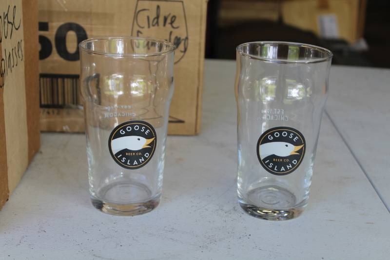 lot 248A image: Lot of (10) Goose Island Beer Co. Pint Glasses