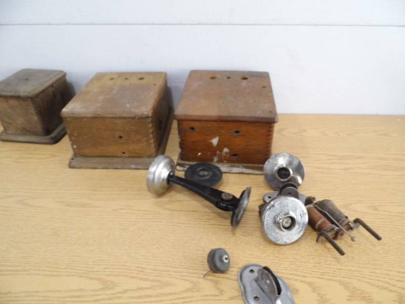 Lot of 3 Antique Phone Parts