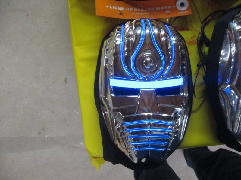 lot 52 image: light up cyborg mask...