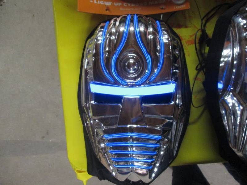 lot 53 image: light up cyborg mask...