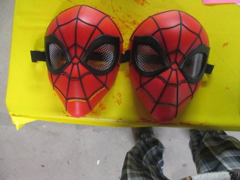 lot 85 image: lot of 2 spider man mask...