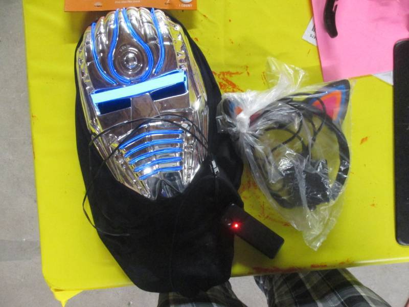 lot 86 image: cyborg light up mask and light up k...