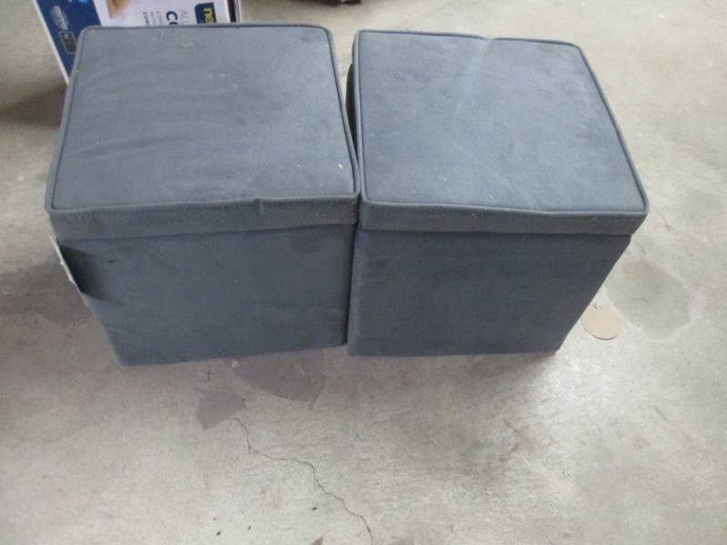 lot 162 image: 2 ottoma storage...
