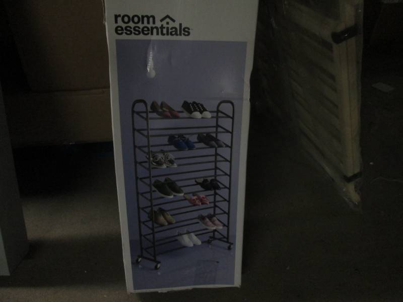 lot 220 image: shoe rack metal...