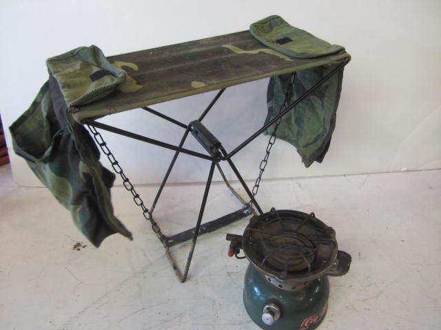 lot 42 image: Coleman Stove, Stool