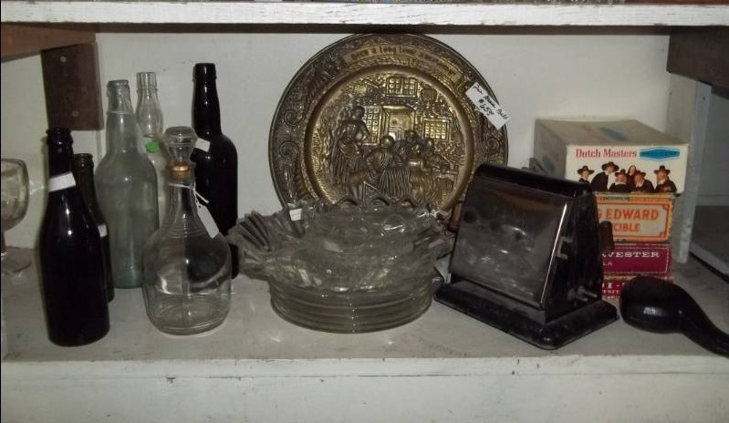 lot 59 image: Bottles, Glassware, Cigar Boxes, and More