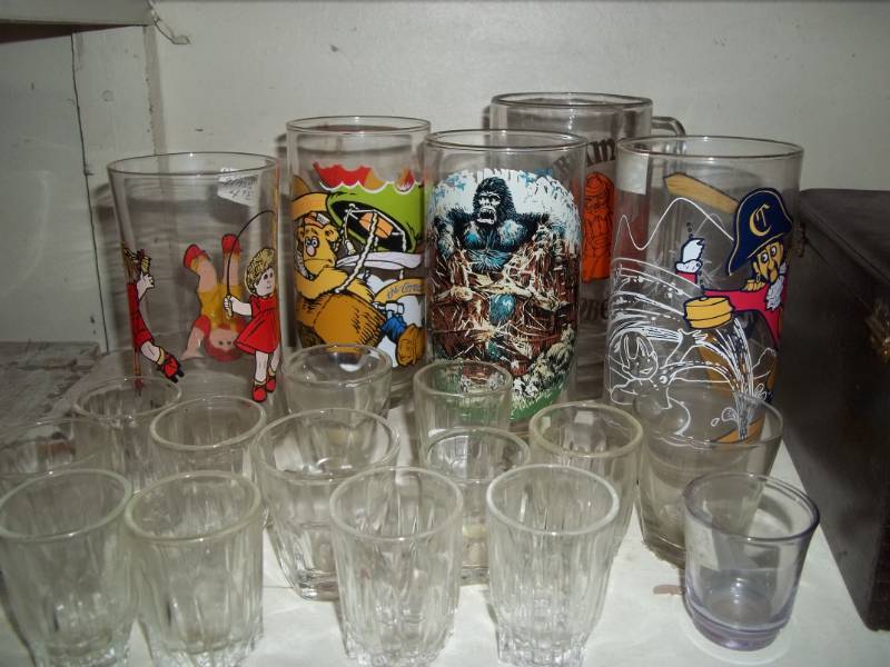 lot 60 image: Shot Glasses, Vintage Drinking Glasses, and More