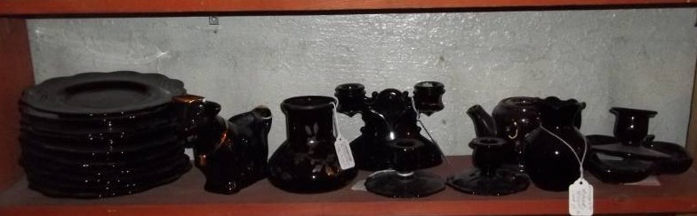 lot 222 image: Assorted Black Glassware