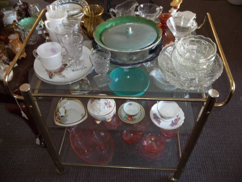 lot 376 image: Tea Cart with Contents