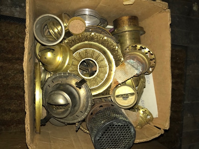 Oil Lamp Parts Huge Antique Store Liquidation! KBID