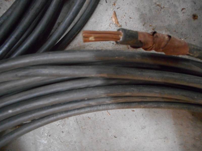 lot 12 image: Two Used 68 Sections of #4 Stranded Copper Wire (136 total)