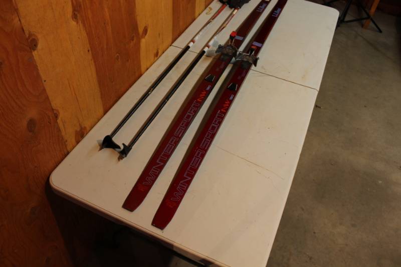 lot 25 image: LL Bean Cross Country Skis and Poles