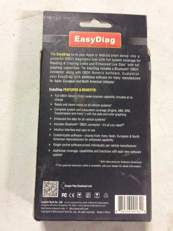 lot 47 image: Launch Easy Diag Code Reader Bluetooth to Cellphone