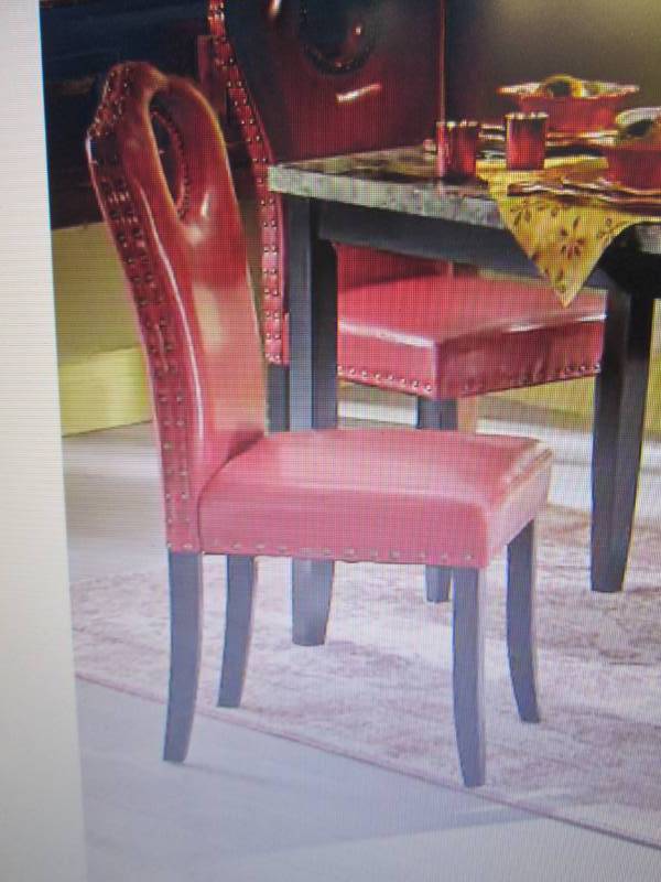 lot 5 image: Nailhead Dining Chair open box Reta...