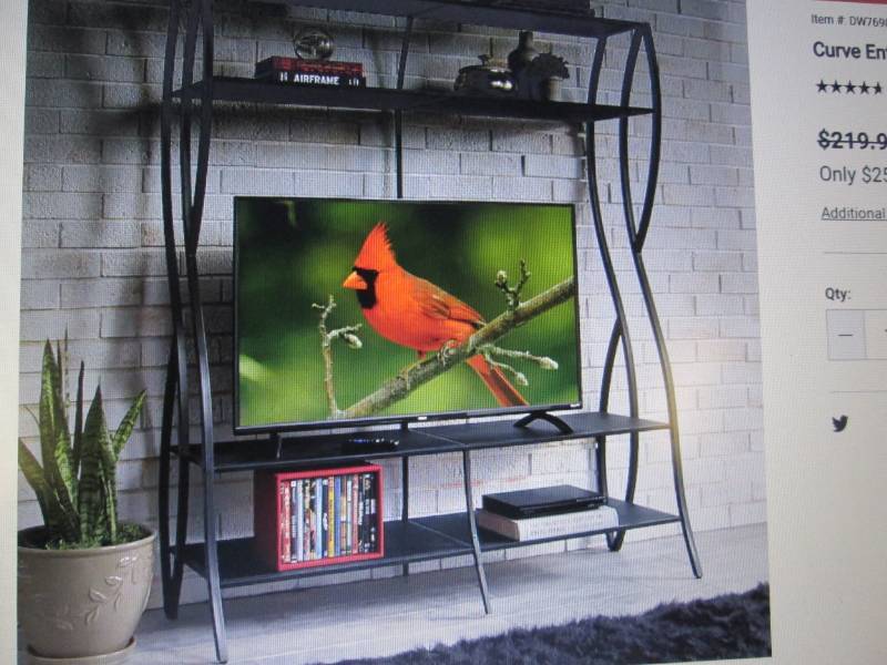 lot 48 image: Curve Entertainment Center open box...