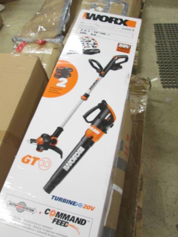 lot 55 image: Worx Cordless TrimmerEdger and Blo...