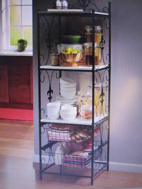 lot 57 image: Fleur-De-Lis Storage Shelf open box...